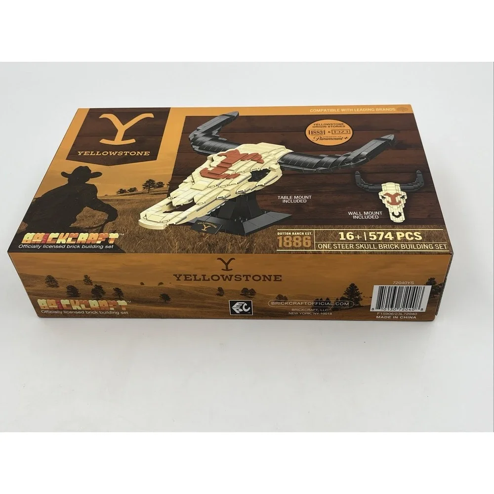 NEW, Yellowstone Steer Skull Brick Building Set 574 Pcs Brickcraft 2023, 16+